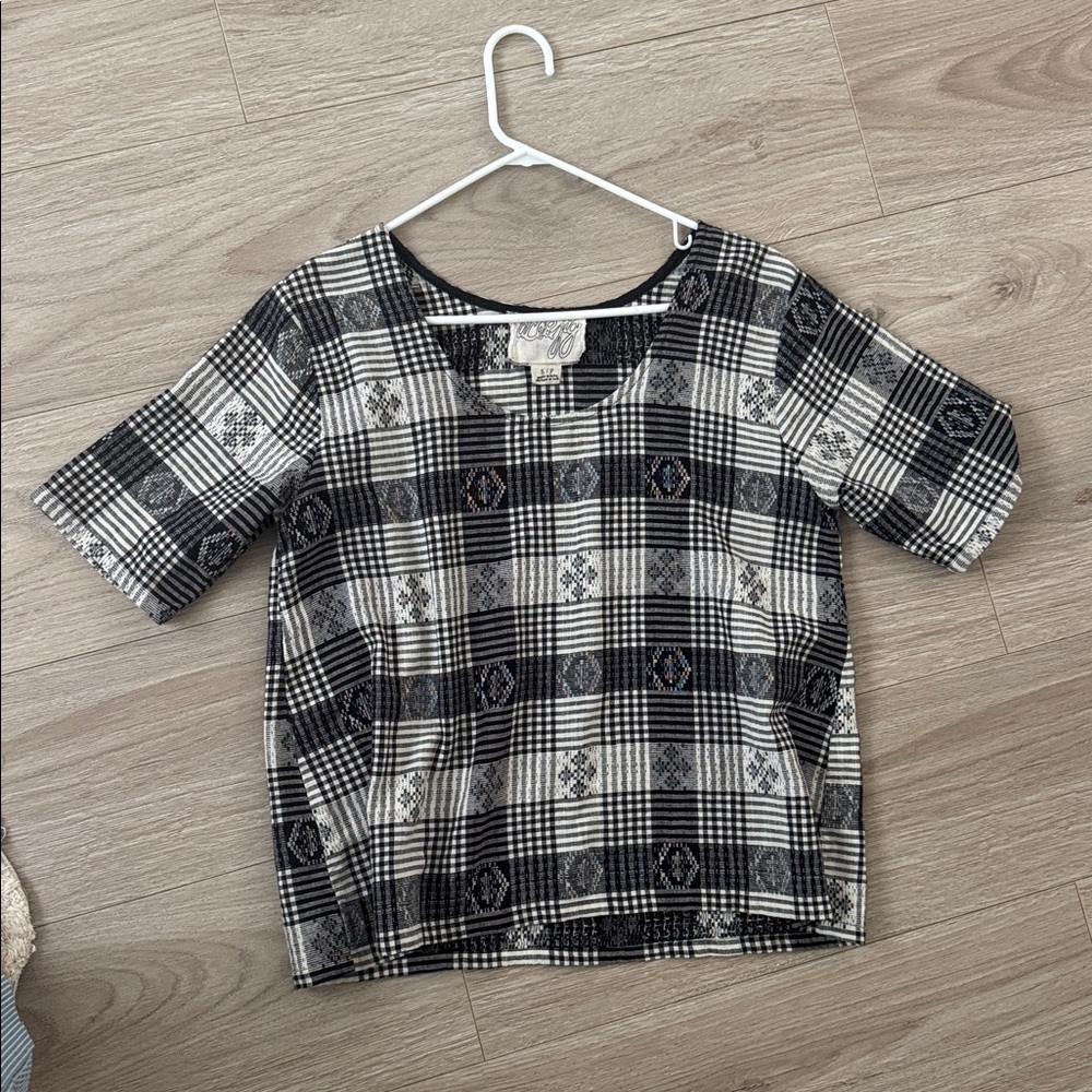 Ace & Jig Monochrome Plaid Top